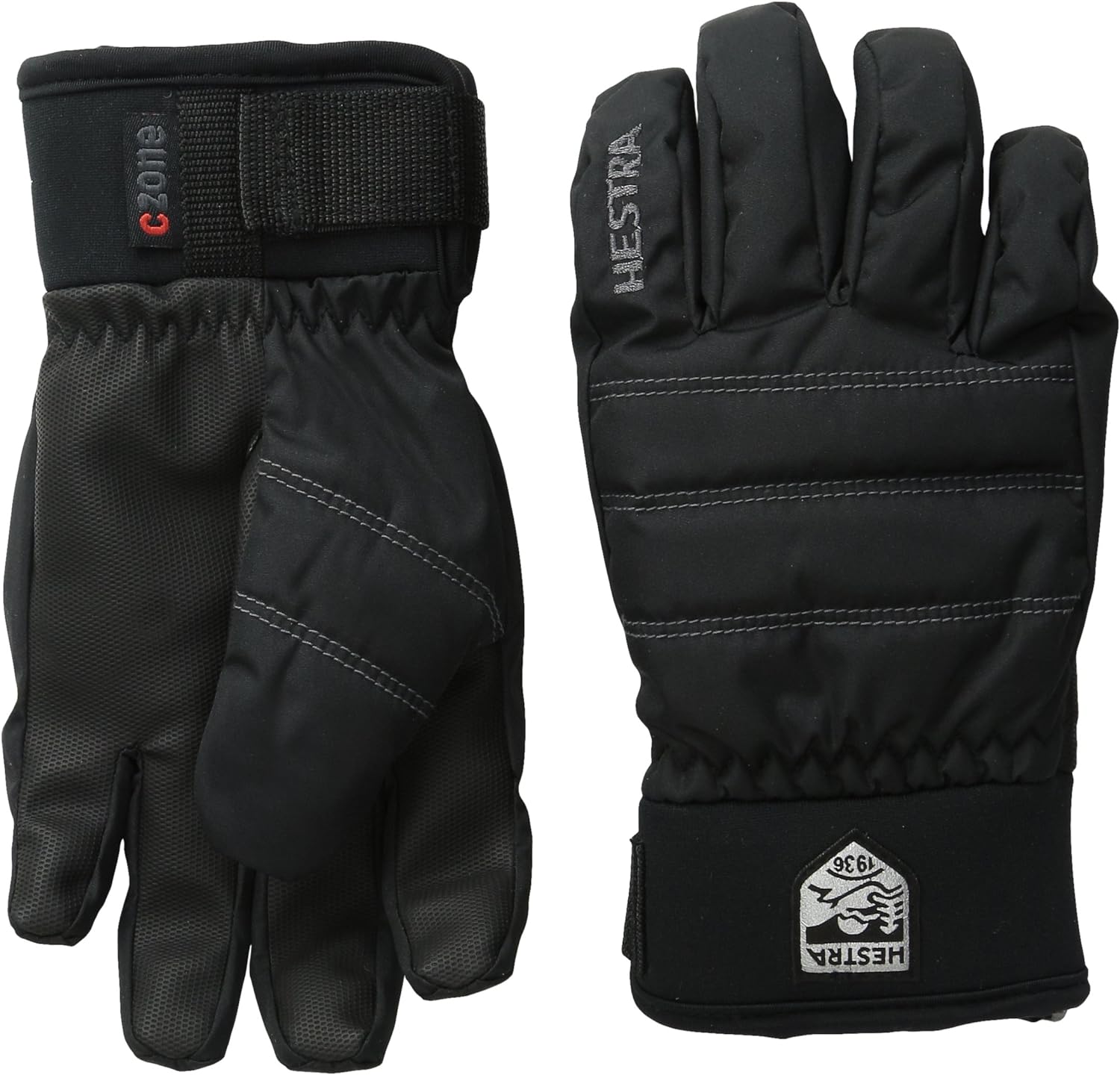 Hestra Unisex-Child Ski Gloves for Kids: Youth All Mountain Waterproof C-Zone Primaloft Winter Cold Weather Gloves