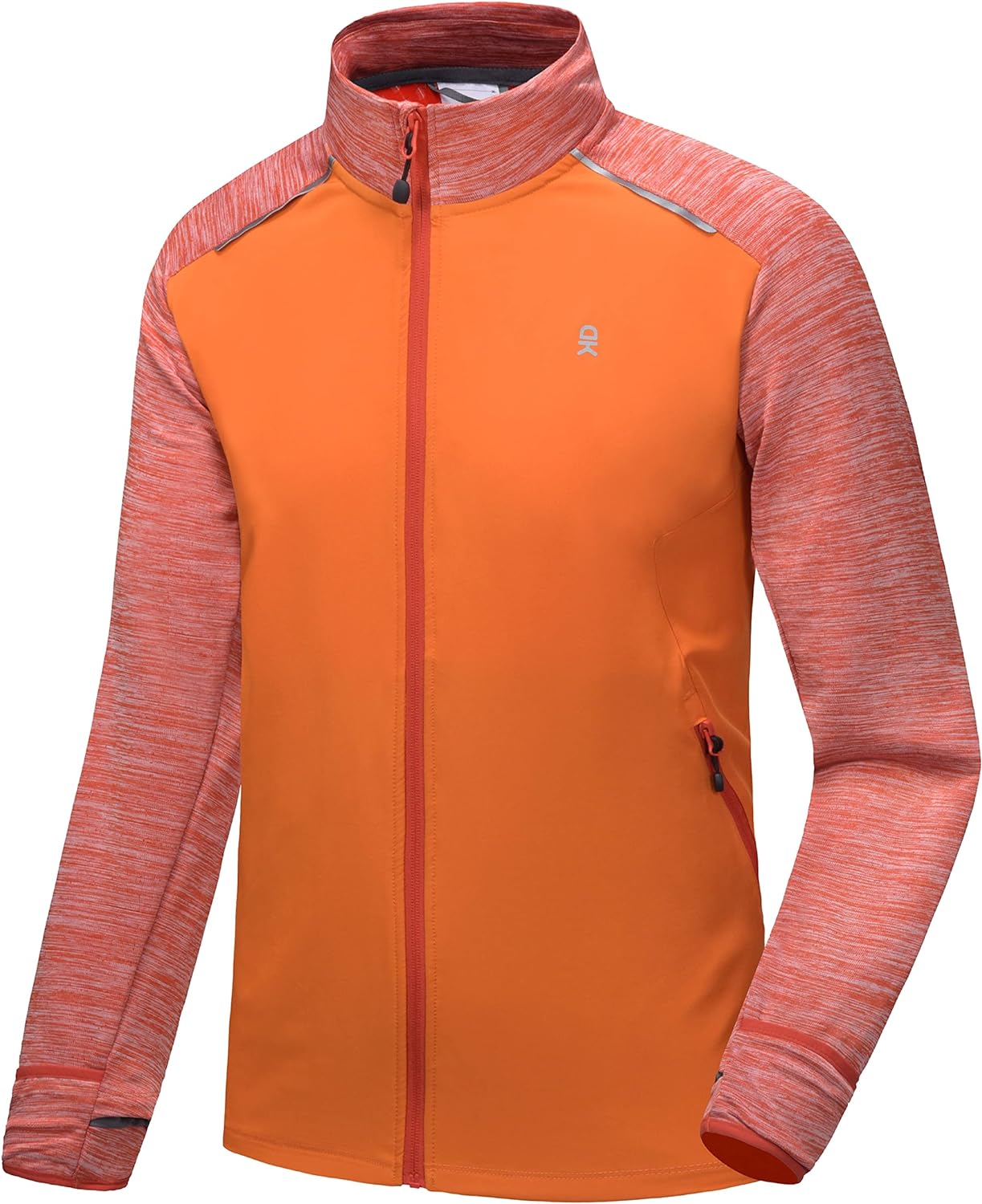 Little Donkey Andy Men's Quick Dry Warm Lightweight Running Jacket Full Zip Thermal Hybrid Thumbholes Golf Track Jacket