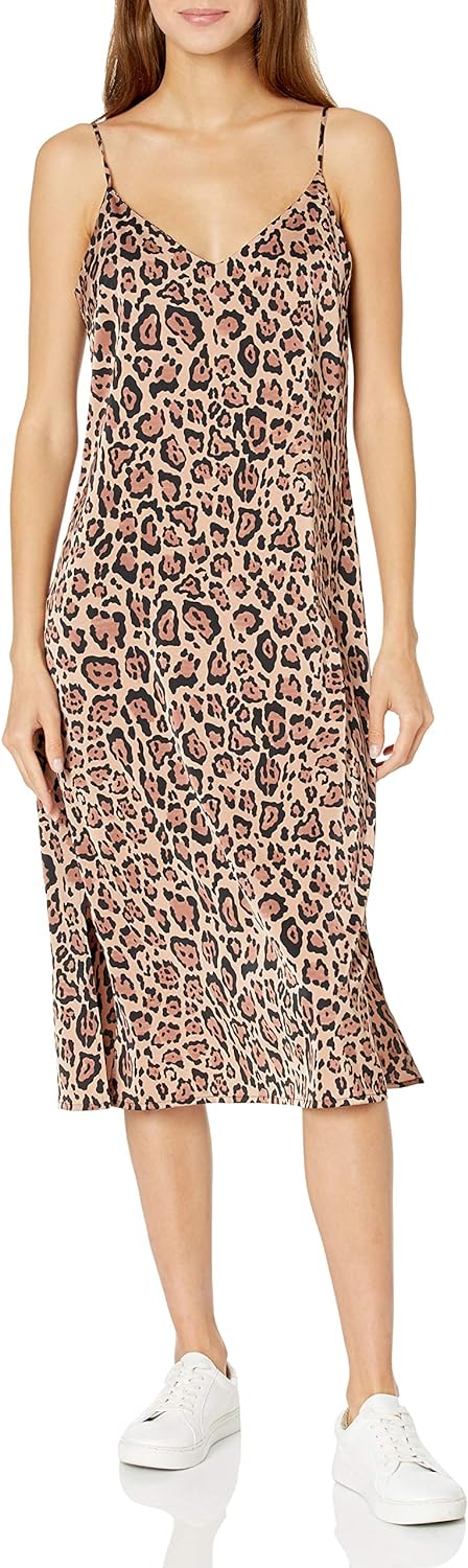 The Drop Women's Ana Silky V-Neck Midi Slip Dress