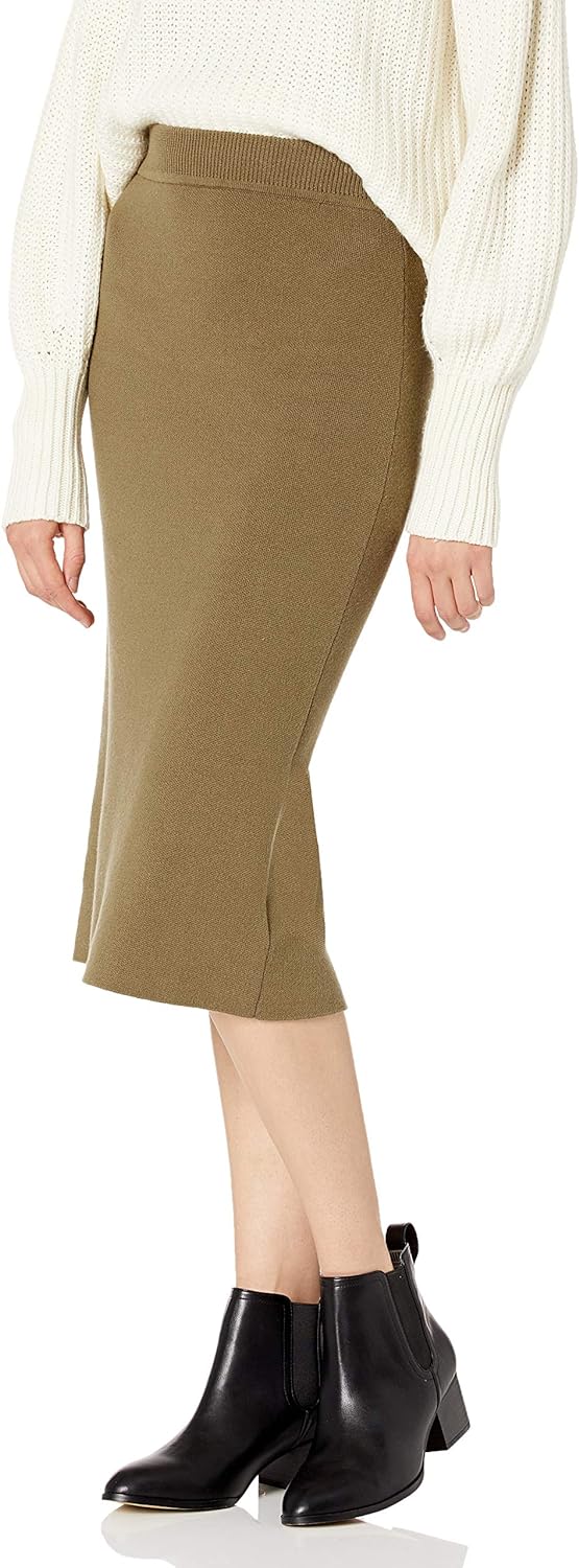 The Drop Women's Iris Pull-On Midi Sweater Pencil Skirt