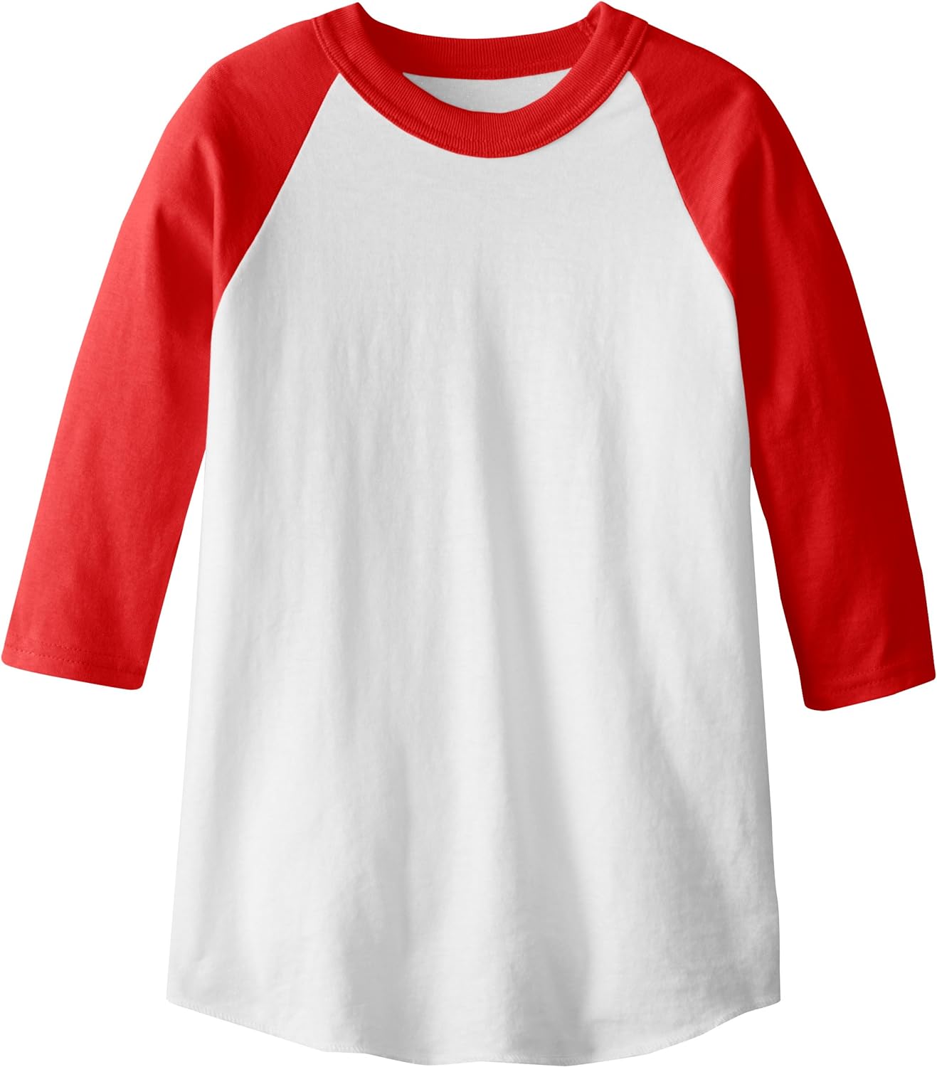 MJ Soffe Kid's 3/4 Sleeve Baseball Jersey, Large, Orange