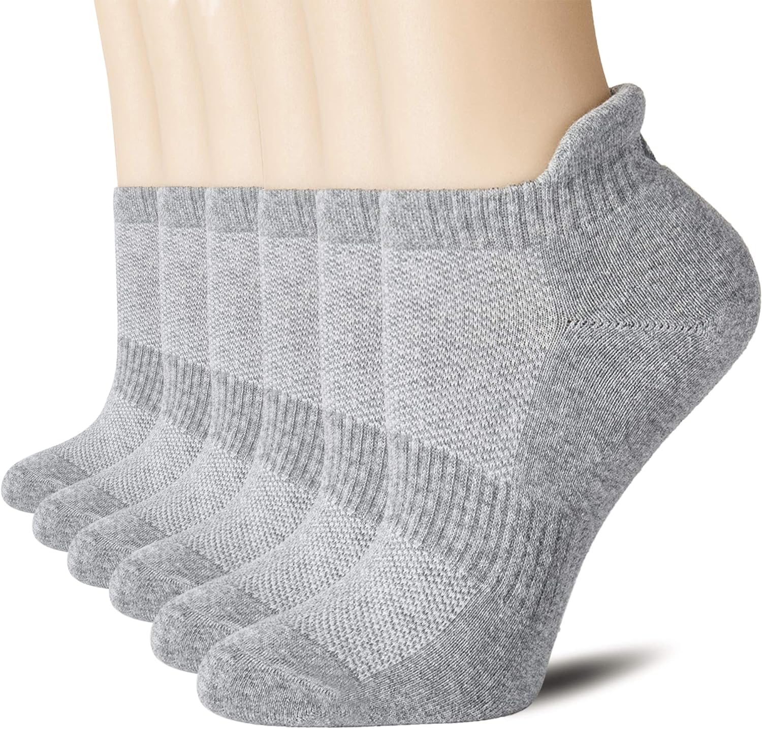 CS CELERSPORT Ankle Athletic Running Socks Low Cut Sports Tab Socks for Men and Women (6 Pairs)