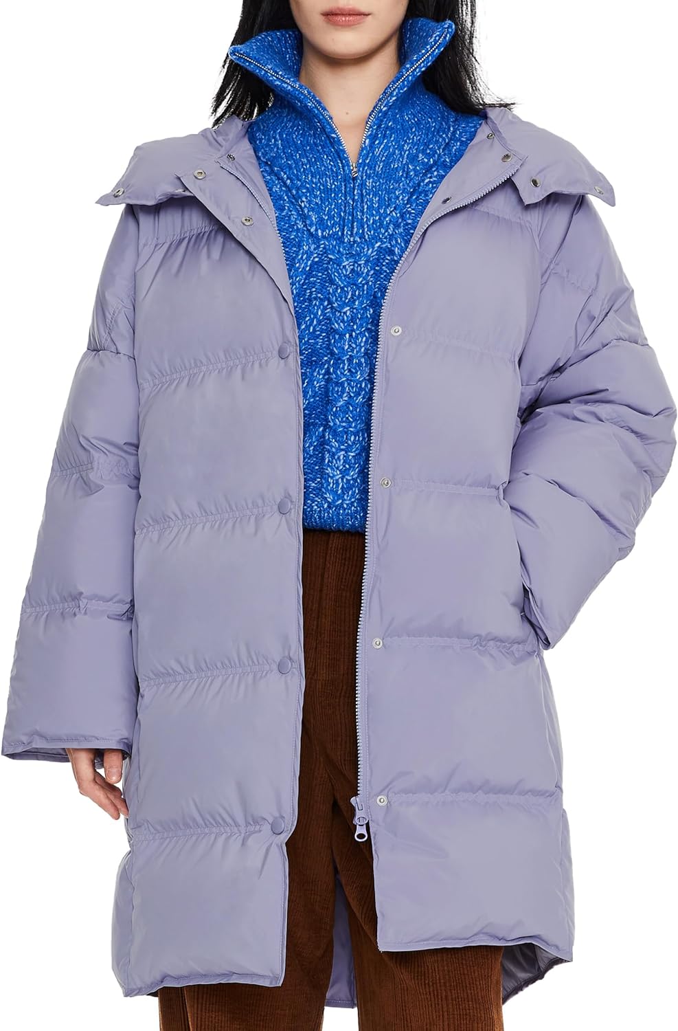 Orolay Women's Winter Down Jacket Puffy Puffer Jacket Warm Coat with Detachable Hood