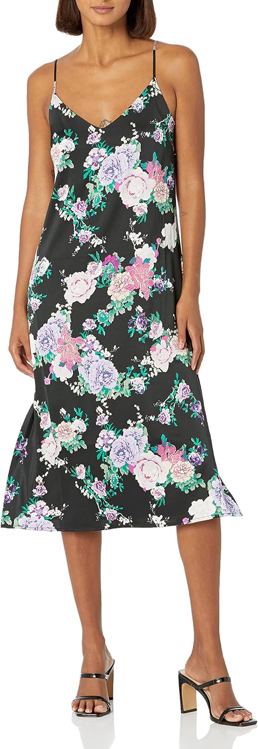 The Drop Women's Ana Silky V-Neck Midi Slip Dress