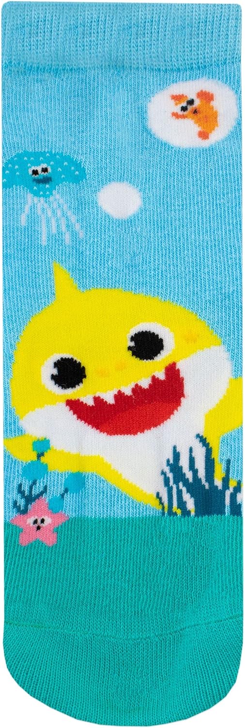 Pinkfong Kids Baby Shark Socks Pack of 3 Soft Ankle Socks For Boys or Girls