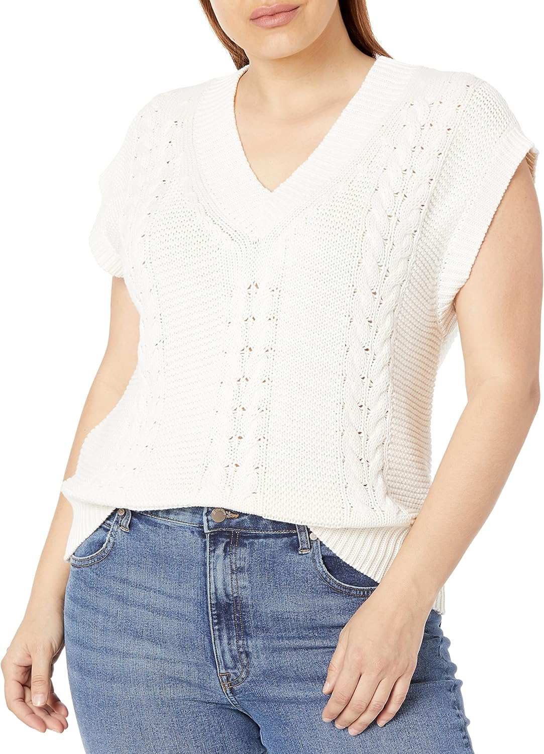 The Drop Women's Camille Cable Sweater Vest