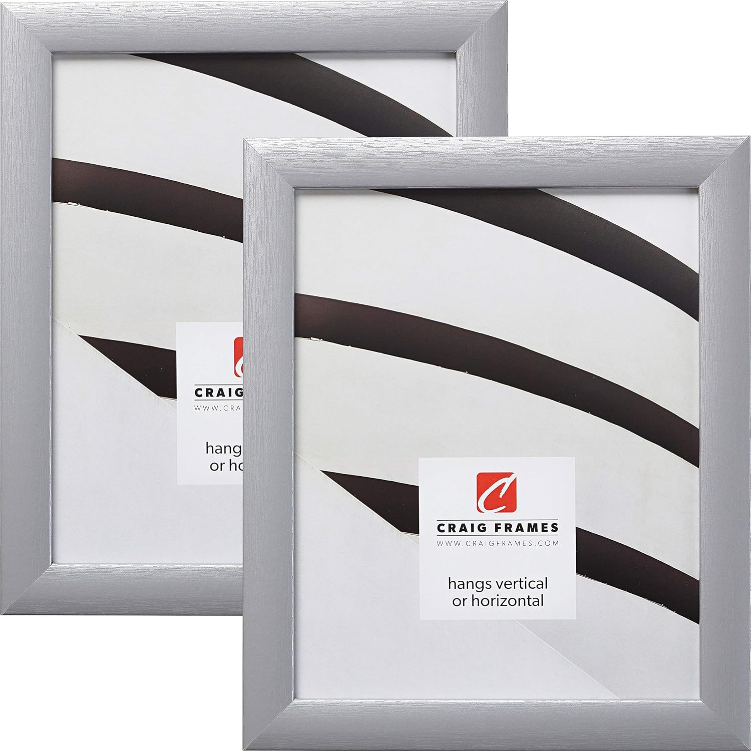 Craig Frames 1WB3BK 12 x 36 Inch Picture Frame, Black, Set of 2