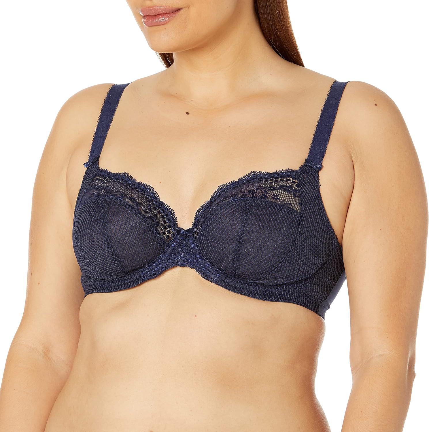 Elomi Women's Charley Stretch Lace Underwire Plunge Bra