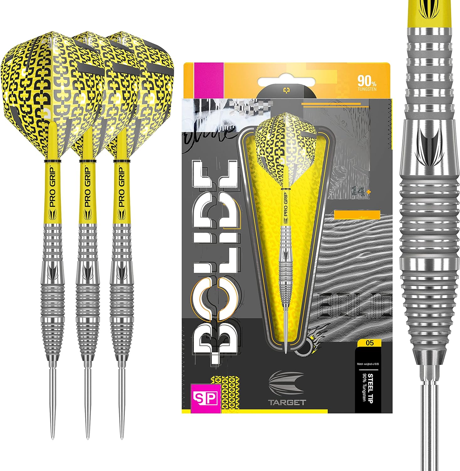 Target Darts Bolide 90% Tungsten Swiss Point Steel Tip Darts Set