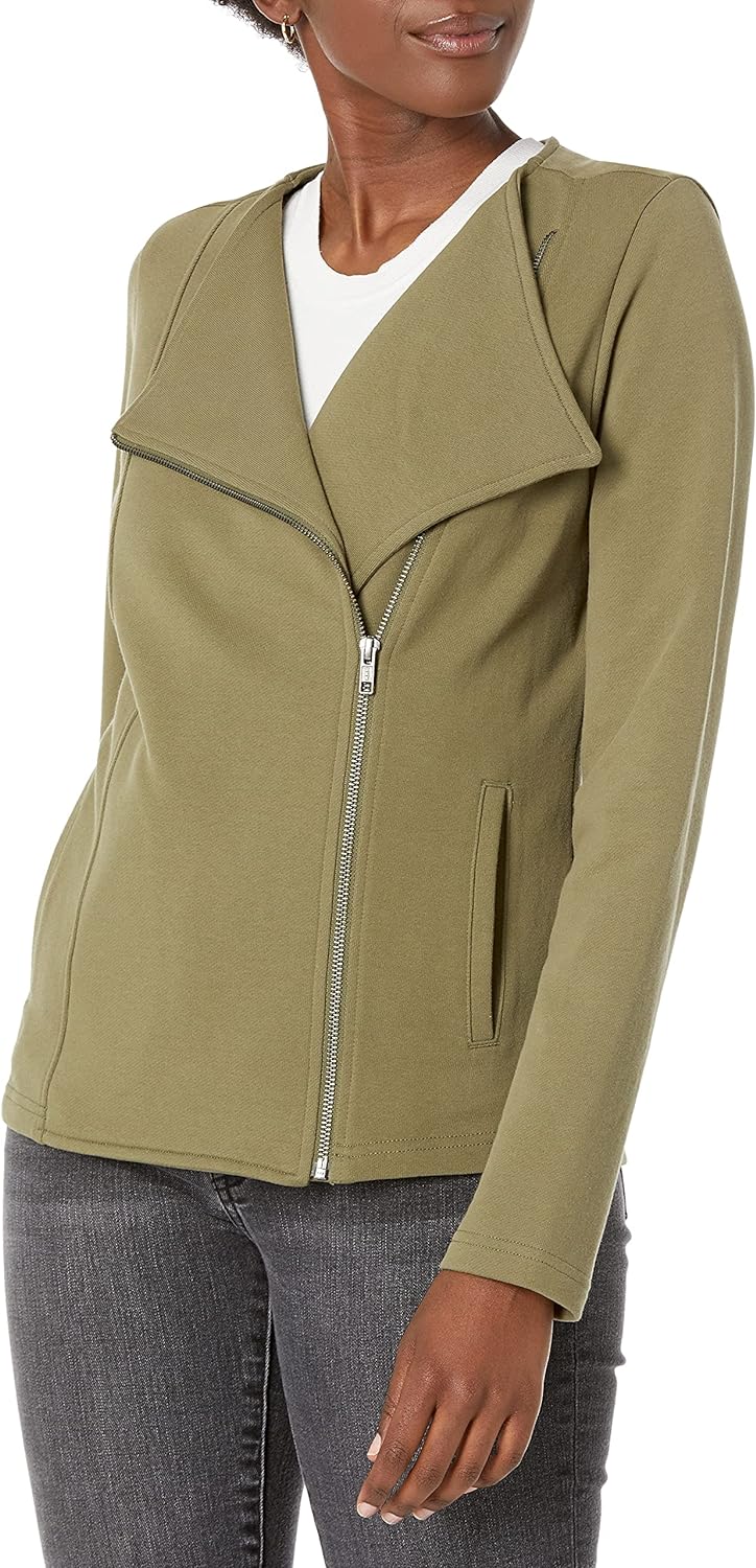 The Drop Women's @Caralynmirand Long-Sleeve Knit Moto Jacket