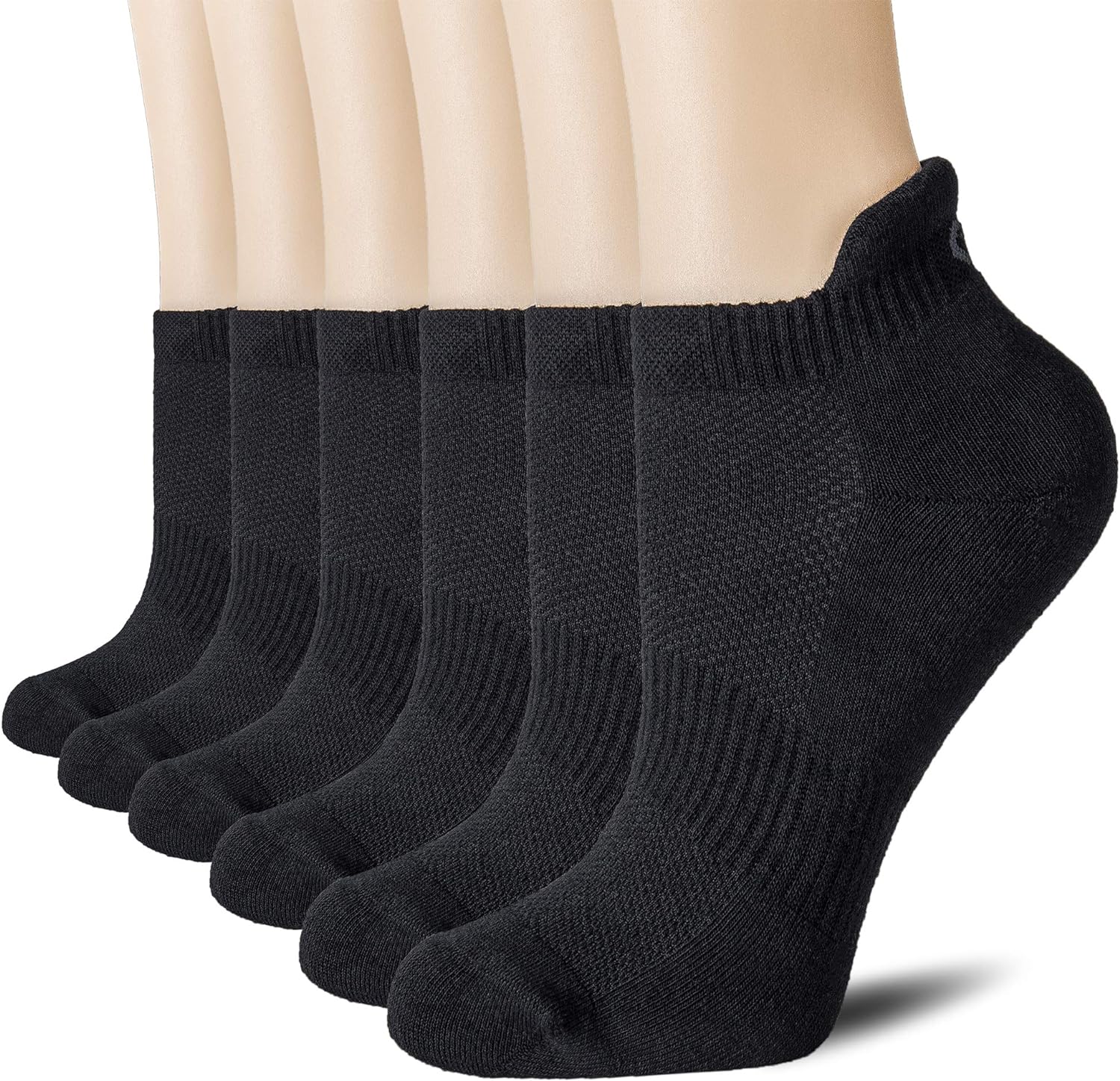 CS CELERSPORT Ankle Athletic Running Socks Low Cut Sports Tab Socks for Men and Women (6 Pairs)
