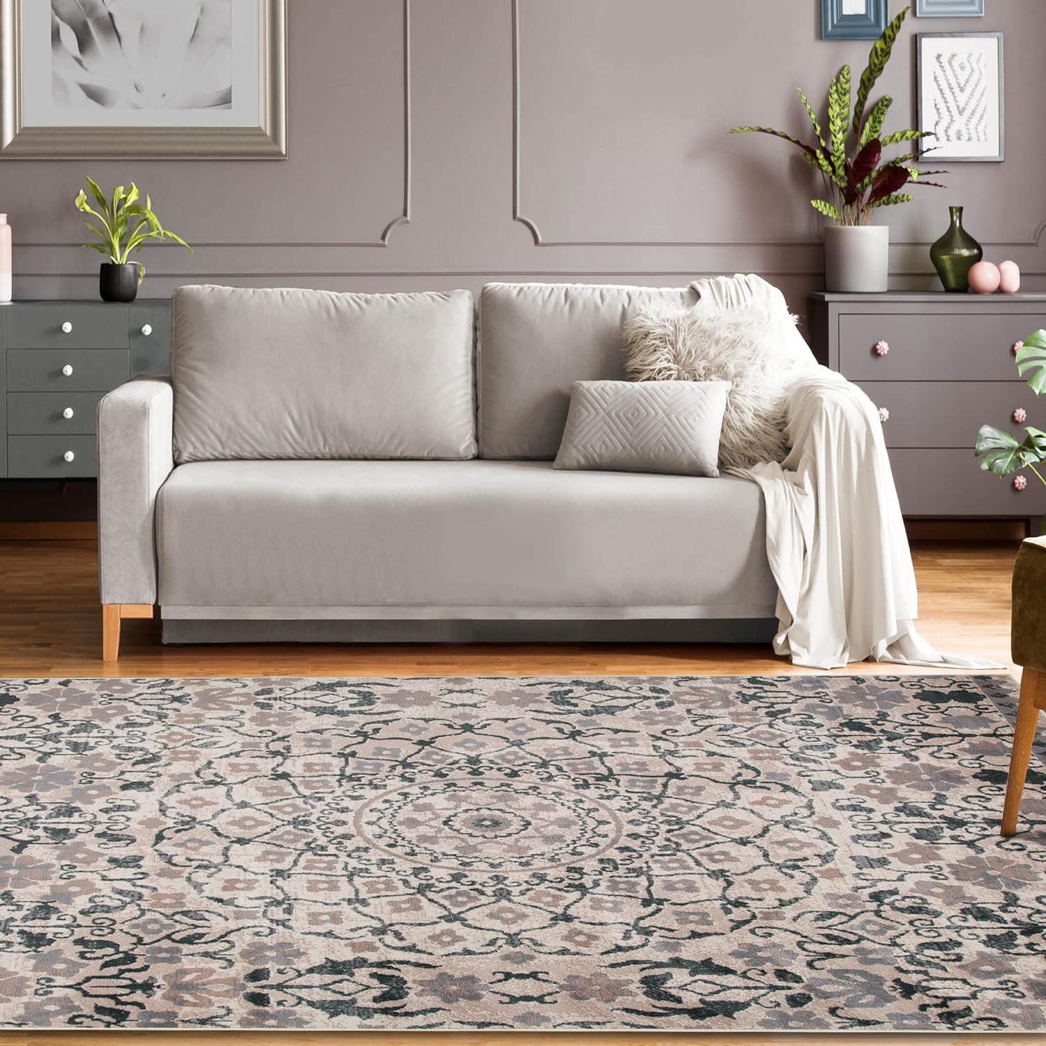 SUPERIOR Gali 5' x 8' Indoor Area Rug, Nightful Blue